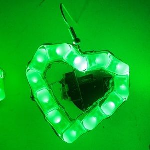 LED Neon Heart Light Up Earrings
